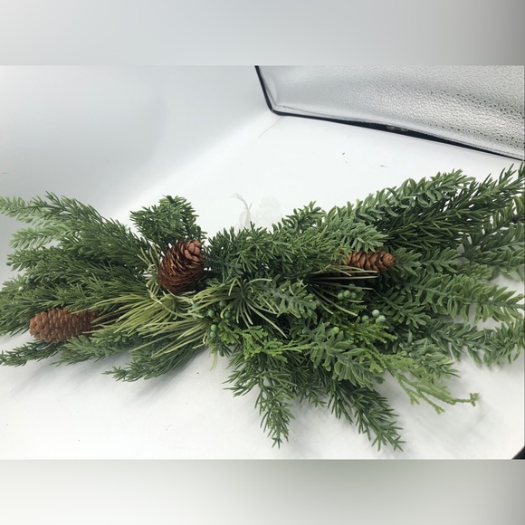 Threshold Holiday Threshold Swag Spruce Garland With Green Berries And Pinecones Poshmark